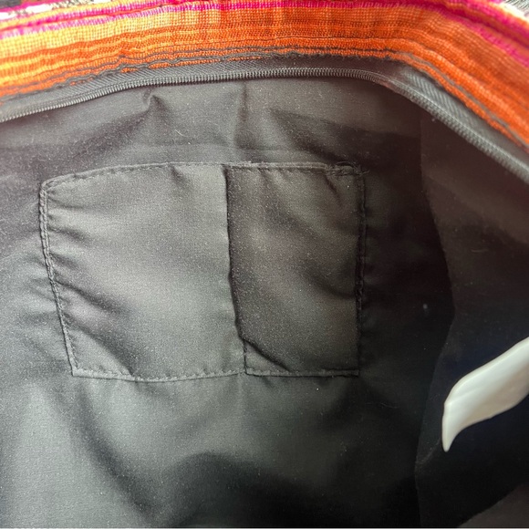 Large Boho striped Peruvian Mexican Zarape Tote beach Bag - Picture 7 of 15